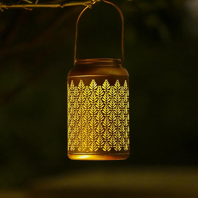 Solar Lanterns Outdoor Waterproof - Birthday Gifts for Women, Men, Mom, Mothers Day Gifts, Solar Lights Outdoor Hanging Garden Decor for Outside, Patio, Outdoor, Yard, Lawn, Balcony Grass