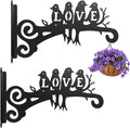 2-Pack Aesthetic Plant Hanger Indoor and Outdoor – 10 Inch Metal Hanging Plant Bracket with Beautiful Bird Pattern – Anti Rust Plant Hooks for Hanging Plants, Bird Feeder, Wind Chime, Lantern