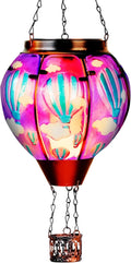 Solar Lantern Outdoor Waterproof, Hanging Lantern for Backyard Porch Patio Lawn Pathway Decor, Yard Decorations, Hot Air Balloon Garden Gifts