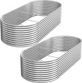 FRIZIONE 2pcs Tall 4x2ft Galvanized Raised Garden Bed Outdoor,Steel Garden Bed for Vegetables,Above Ground Garden Box for Flower,Metal Raised Beds for Gardening