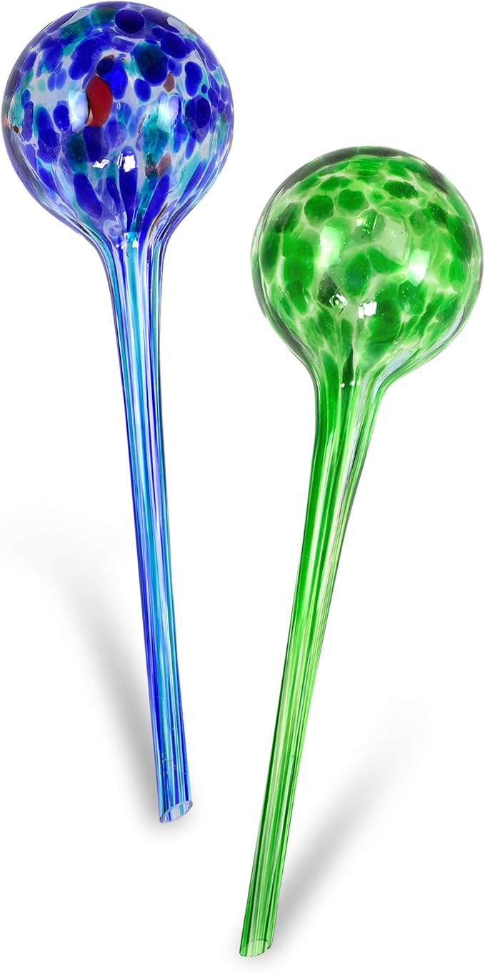 Blazin Automatic Irrigation Drippers Extra Large | Watering Globes for Indoor Plants | House Plant Water Bulb | Up to Two Weeks 2pc Set (Jumbo)