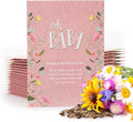 BENTLEY SEED CO. Oh Baby Flower Seeds Packets - Girl/Boy Baby Shower Favors - Pre-Filled, 25 Wildflower Seed Packs for Favor - Eco-Friendly Gift & Babys Guest Giveaways - Non-GMO Seeds - Pink Envelop