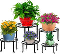 5 Pack Metal Plant Stands,Heavy Duty Potted Holder for Flower Pot,Indoor Outdoor Metal Rustproof Iron Garden Container Round Supports Rack for Planter…