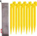 10-Pack Plastic Tent Stakes – 7-Inch Heavy Duty Canopy Anchoring Pegs for Camping, Gardening, Landscaping, Backpacking – Lightweight, Rust-Proof, Reusable Camping Stake