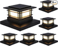 Dynaming 6 Pack Solar Post Lights Outdoor, Solar Powered Fence Post Cap Lights, High Brightness Warm White SMD LED Lighting Decor for Garden Deck Patio, Fit 4x4, 5x5 or 6x6 Vinyl/Wooden Posts