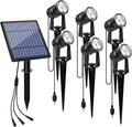 APONUO Metal Outdoor Solar Landscape Lights Solar Lights Outdoor Waterproof Solar Landscape Spotlight for Yard Landscape Lighting, Auto On/Off for Pathway,Driveway, Porch, Patio (Cool White)