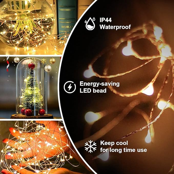 Fairy Lights Plug in,400FT 1200 LEDs Waterproof Led String Lights,Twinkle Light with 8 Modes Remote for Outdoor Indoor Christmas Wedding Birthday Garden Party Decorations,Warm White