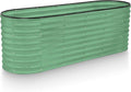 Galvanized Raised Garden Beds Outdoor // 6×2×2 ft Planter Raised Beds for Gardening, Vegetables, Flowers // Large Metal Garden Box (Light Green) // Patented Tool-Free Design