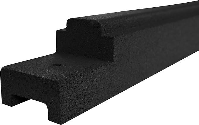 Playsafer Rubber Playground Border Edging Kit, 6' Flexible Heavy Duty Rubber Interlocking Playground Timber, No Dig Easy to Install (Black, 10 Pack)