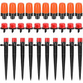 30 Pcs Drip Irrigation Kits with 10 Pcs 1/4 Drip Irrigation Emitters10 Pcs 360 Degree Adjustable Irrigation Drippers Sprinklers and 10 Pcs 3 Way Atomizing Nozzles for (4-7mm) Watering Patio