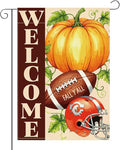 Fall Garden Flag Autumn Pumpkin Garden Flag 12x18 inch Double Sided Welcome Fall Y'all Pumpkin Yard Flags for Outside Front Door Home Porch (Flay 1801)