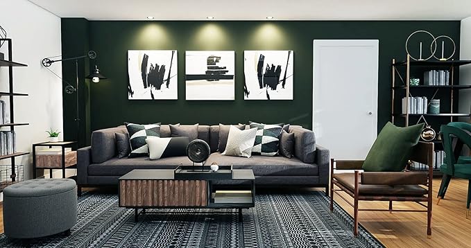 Dimoon 236''x17.7'' Dark Green Peel and Stick Wallpaper Contact Paper Modern Self Adhesive Wall Paper Removable Renter Friendly Textured Solid Color Cabinet Vinyl Roll (236''x17.7'',Emerald Dark)