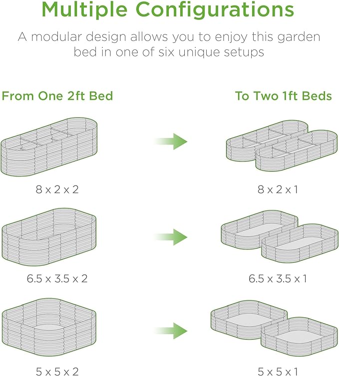 Best Choice Products 8x2x2ft Metal Raised Garden Bed, Oval Outdoor Deep Root Planter Box for Vegetables, Herbs w/ 4 Support Bars, 215 Gal Capacity - Wood Grain