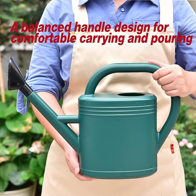 Watering Can 1 Gallon for Indoor Plants, Garden, Outdoor Plant House Flower, Gallon Large Long Spout with Sprinkler Head (Blue)