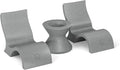 Ledge Lounger Signature Lowback Chair Set - Two Chairs - Ice Bin Side Table - in-Pool - On-Deck - Water Depths 0-9” - All Types - Resin Water Chairs - Pool, Sundeck, Outdoor Patio