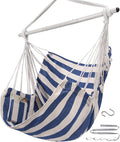 ADVOKAIR Hammock Chair Swing (500 lbs Max) - Hanging Hammock Chair Rope Swing Indoor for Bedroom, Outdoor, Patio, Bedroom, Porch, Deck - Sturdy Steel Bar with Anti-Slip Safety Rings