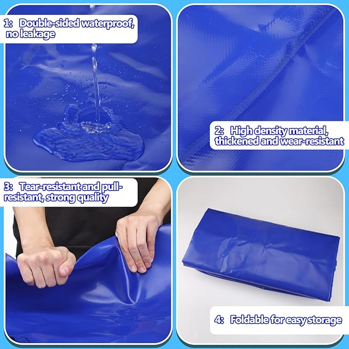 Kingdder Large Capacity Water Storage Bladder Emergency Water Bladder Tanks Foldable Storage Tank Portable Rainwater Bag for Drought Resistance Fire Protection Agricultural Irrigation(1000L)