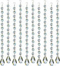 1ft 10pcs Teardrop Crystals Garland, Hanging Chandelier Crystals Prism Beads Chain for Wedding Home Decoration Clear GOLDENHAITAI