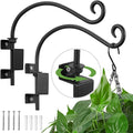 Kingsyard 2 Pack Swivel Plant Hangers Outdoor - 12 Inch Heavy Duty Wall Plant Hooks for Hanging Plant Baskets Bird Feeder Lanterns Wind Chimes