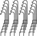 Ashman Shepherd's Hooks 35 Inch (20 Per Pack), Black, Made of Premium Metal for Hanging Solar Lights, Bird Feeders, Mason Jars, Christmas Lights, Lanterns, Garden Stakes and Wedding Décor.