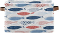 Fish Rectangular Storage Basket Organizer Bin Shelf Baskets For Clothes Gifts For Home Office Dorm