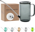 Long Spout Watering Can Indoor, Small Watering Cans for House Plants, Flowers, Succulents, 34oz (Grey)