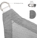 Eden's Decor Straight Flat-Edged Sun Shade Sail Rectangular 11' x 21' Grey UV-Blocking Outdoor Canopy Fabric Cloth Awning for Pergola Patio Garden Backyard Custom Size