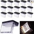 Solar Deck Lights Outdoor 16 Pack LED Step Fence Patio Wall Lights Garden Pathway Decoration Lighting, Accent Lighting (Warm White)