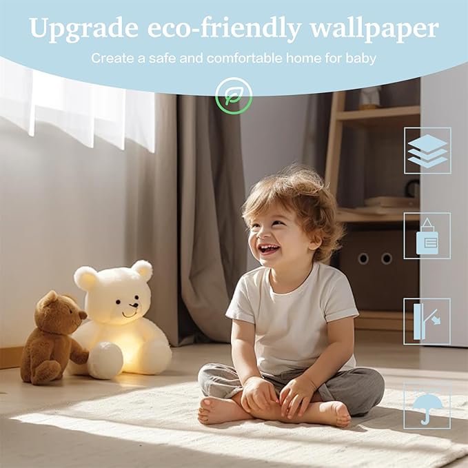 Dimoon 787''x17.7'' White Peel and Stick Wallpaper Contact Paper Self Adhesive Wall Paper
