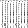 10 Pack 9.5 Inch Black Hanging Chains, Garden Plant Hangers for Hanging Bird Feeders, Billboards, Chalkboards, Basket, Planters, Lanterns, Wind Chimes and Decorative Ornaments Etc
