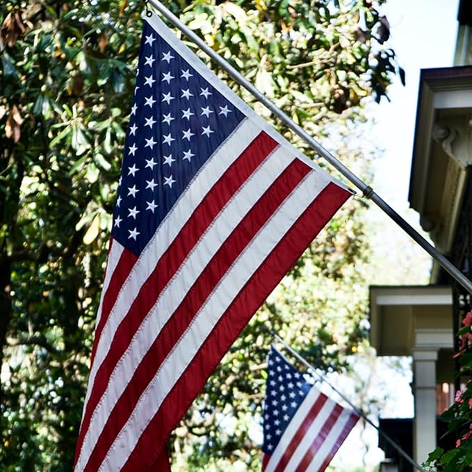 Homissor American Flag 2X4 US Flags 2’ x 4’ Heavy Duty Outdoor Durable Nylon USA Flag with Embroidered Stars, Sewn Stripes and Brass Grommets