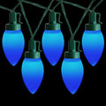 C9 Christmas Lights Outdoor 50 LED Blue Strawberry 34.5ft Waterproof Xmas String Light for Garden Yard Home Party Holiday Christmas Tree Indoor Decoration(Blue)