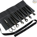 Wazakura Made in Japan 6PCS Bonsai Professional Tool Kit with Roll Bag: Japanese Yasugi Steel Satsuki Bonsai Scissors, Concave Branch Cutter, Knob Cutter, Jin Plier, Wire Cutter, Root Cutter