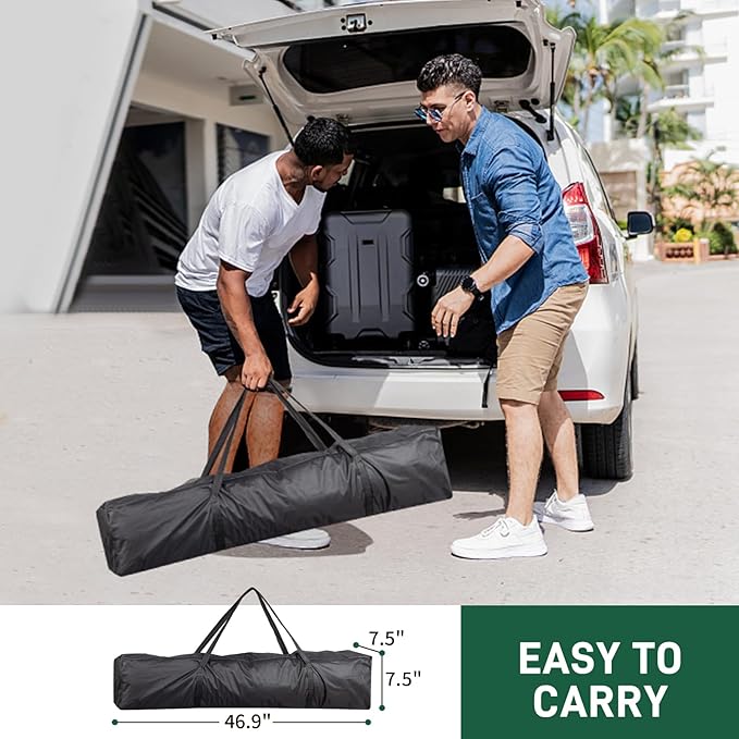 Outvita 6.5x6.5ft Pop Up Canopy Tent, Outdoor Instant Shelter Folding Canopy with 4 Side Walls and Carry Bag for Commercial Events, Party, Backyard BBQ, Camping White