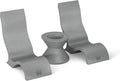 Ledge Lounger Signature Chair Set - Two Chairs - Ice Bin Side Table - in-Pool - On-Deck - Water Depths 0-9” - All Types - Resin Water Chairs - Pool, Sundeck, Outdoor Patio (Granite Grey)