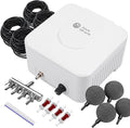 AquaMiracle Pond Aeration Kit Pond Air Pump Koi Pond Aerator for Pond up to 3000 Gallons Pond Deicer All-in-One Pond Aeration System with 4-Outlet Airline Tubing Air Stones Check Valves