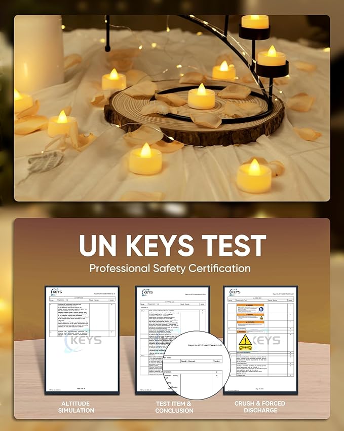BEICHI Flameless LED Tea Lights - 100 Pack Battery Operated Flickering Fake Candles for Wedding, Halloween, Christmas & Diwali - Warm Yellow