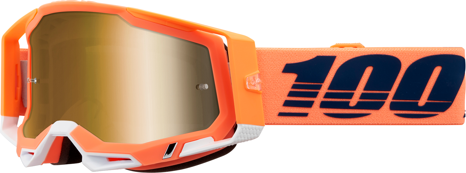 100% Racecraft 2 Goggles - Coral - True Gold Mirror 50010-00018