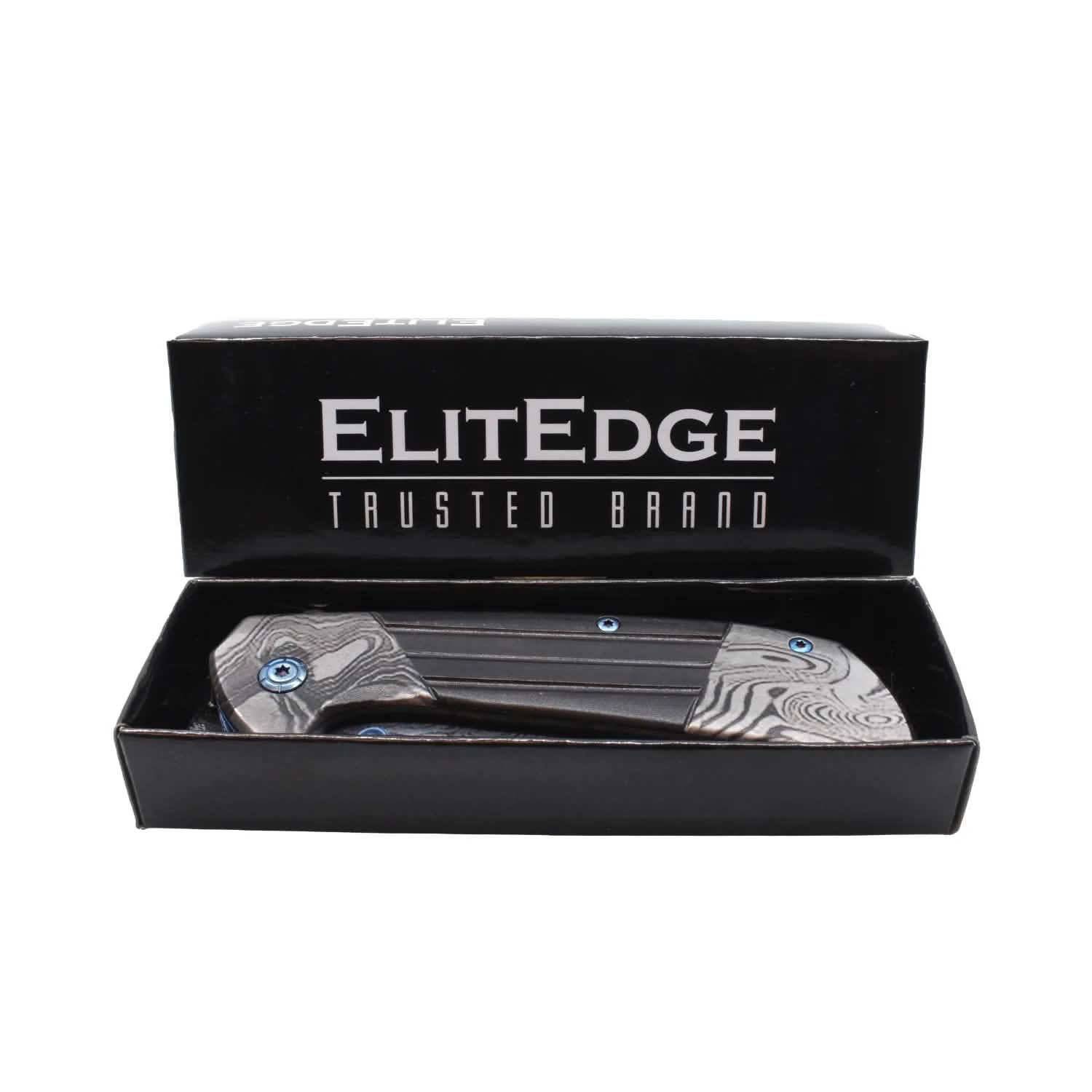 7.75" Titanium & Damascus Folding Knife