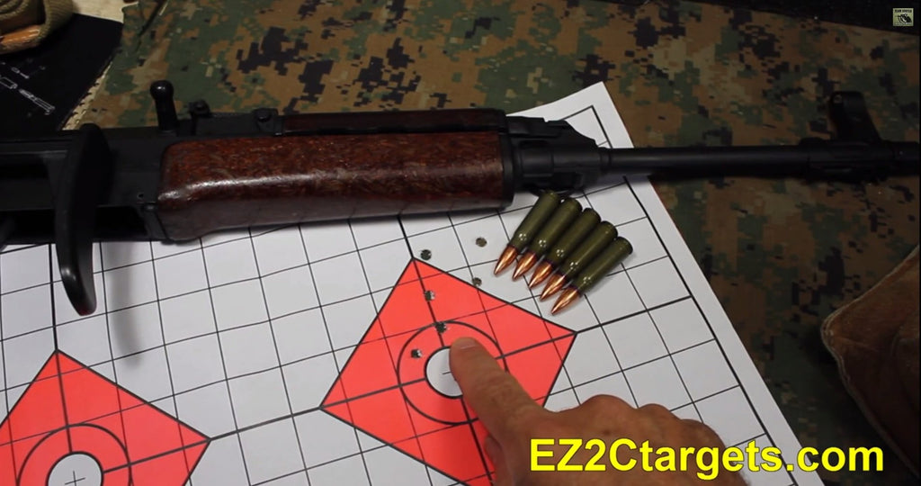 EZ2C Targets Style 13: Shooting Range Paper Target w 1" Grids 11"x17USA MADE