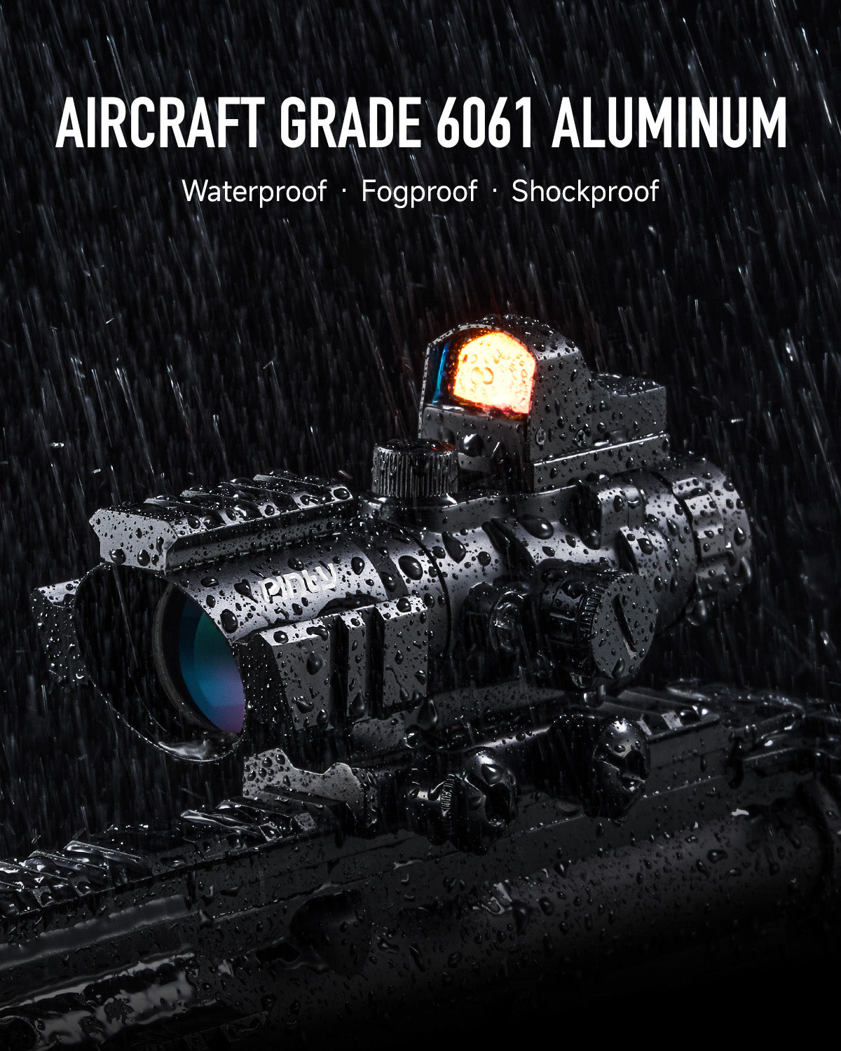 4x32 Tactical Rifle Scope with 3MOA Red Dot Sight Combo for 20mm Picatinny Rails
