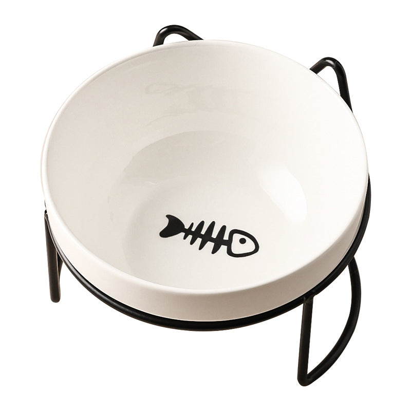 Ceramic Cat Bowl Food Basin Dog Drinking Water