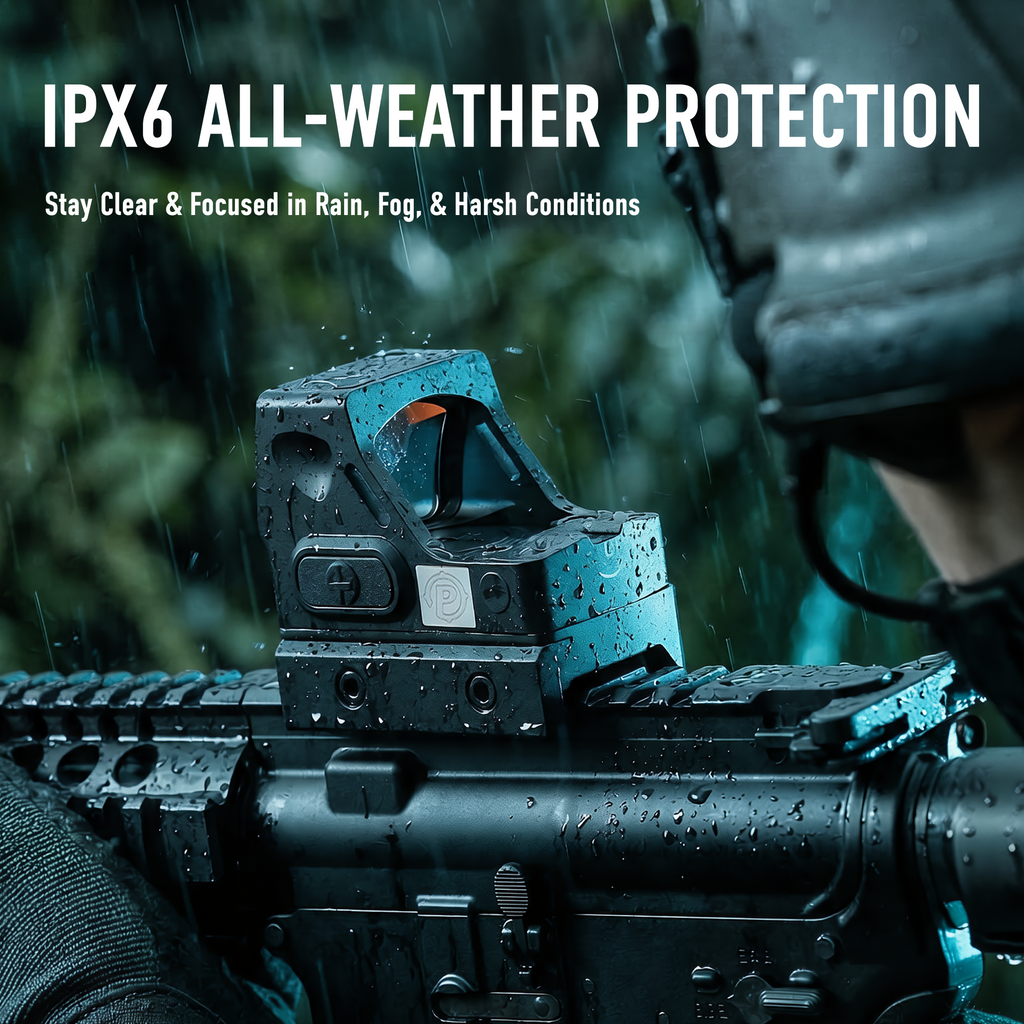 PINTY 1x12x20 mm Micro Red Dot Sight with Auto Wake & Sleep 21 mm Picatinny Mount MOS RMSc Compatible