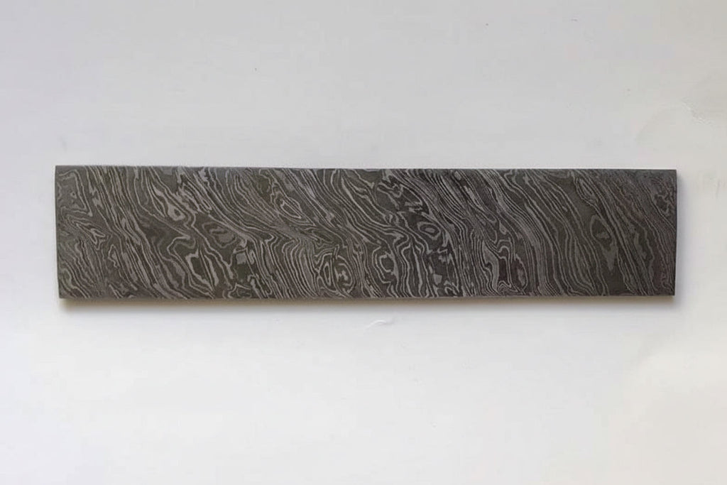 8 Inch Firestorm Pattern Damascus Steel Billet Bar Blank for Custom Knife Making