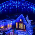 Led Christmas Lights Outdoor Christmas Decorations Hanging Lights 400LED 8 Modes 75 Drops, Waterproof Outdoor Indoor Fairy Christmas Lights for Party, Holiday, Wedding Decorations (Blue)