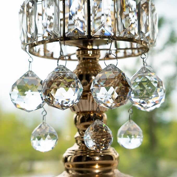 Crystalsuncatcher Clear Glass Crystal Ball Prism Feng Shui Lamp Hanging Drop Chandelier Pendants Suncatchers Pack of 12 pcs(20mm)