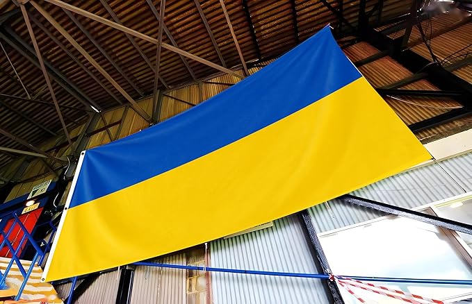 Ukraine Extra Large Flag 10x15FT Giant Ukrainian National Polyester Flag With 5 Grommets For Patriotic Ukrainian Themed Festival Events Party Decoration(Ukraine, 10x15FT)