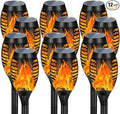 12Pack Solar Torch Lights with Flickering Flame Upgraded, Security&Waterproof Solar Lights Outdoor Landscape Decoration, Mini Solar Tiki Torches for Yard,Garden,Patio, Pathway Decor-Auto On/Off