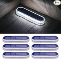 Honalia Solar Driveway Lights Outdoor 6 Pack, Dock Lights Solar Powered Waterproof IP68, Solar Deck Lights Cool White Driveway Markers Concrete Step Lights for Driveway Deck Stairs Marine Dock Runway