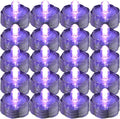 Bright LED Floral Tea Light Vase Submersible Lights for Party Wedding (Purple, 20 Pack)